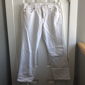 Lucky Brand crop white jeans